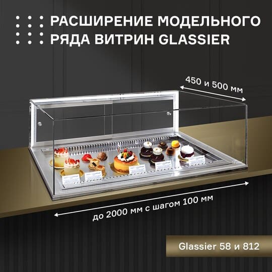 Новинка от ТМ Finist: кондитерские витрины серий Glassier58 и Glassier812 - новость от 29.05.2024