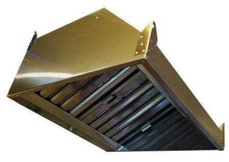 Зонт ЗВН-03 800*900*400 с жироуловителем ( AISI 430, t0.8) Ø200